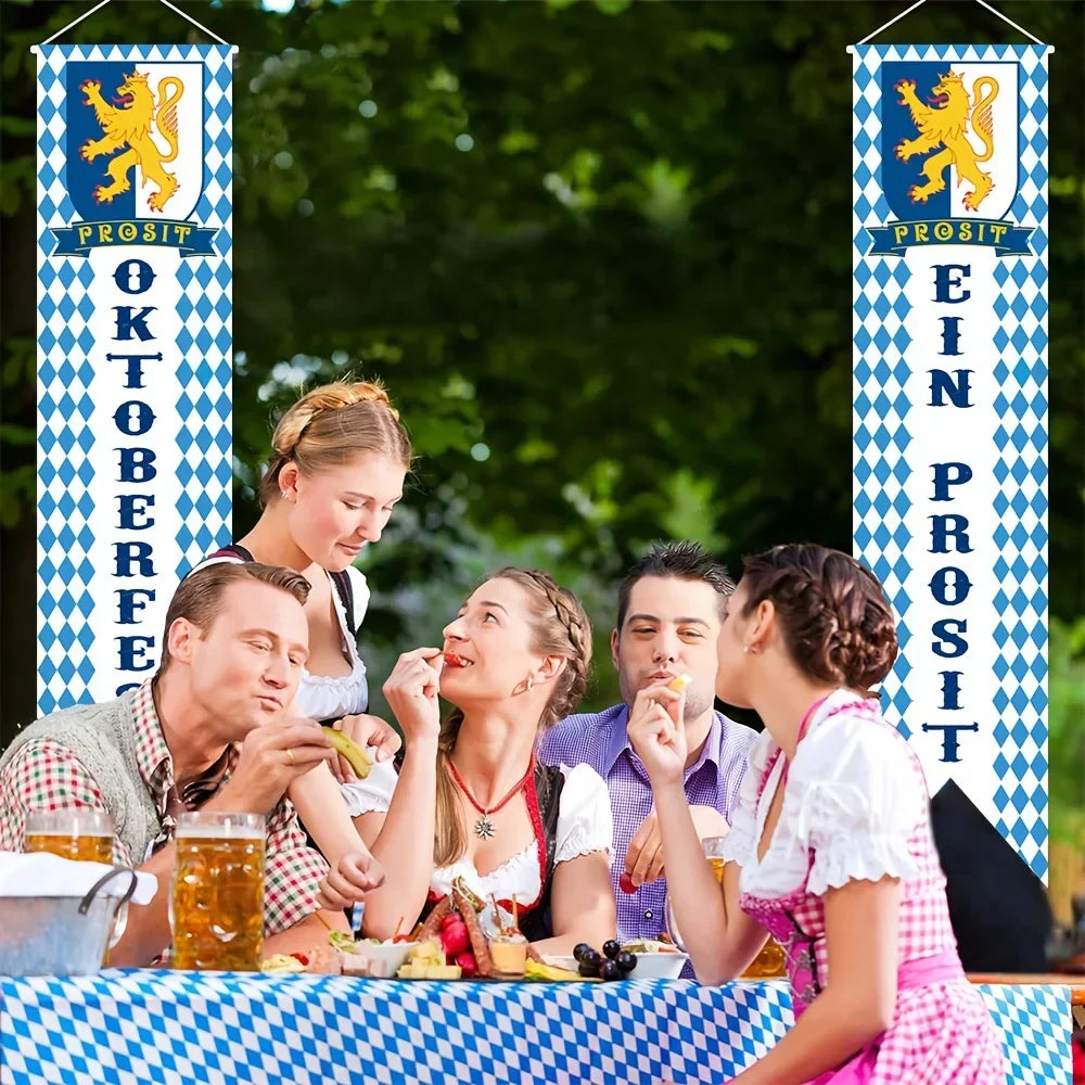 Oktoberfest Deko-Set, Banner Girlande & Partyspieße