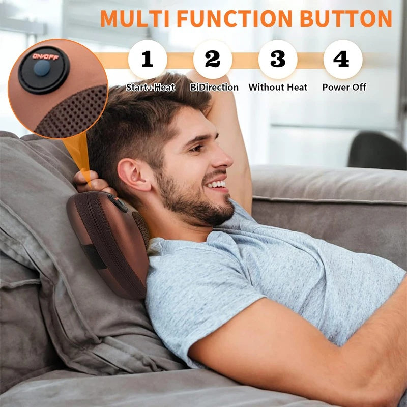 MassagePillow – Tragbares Massagekissen mit Wärmefunktion