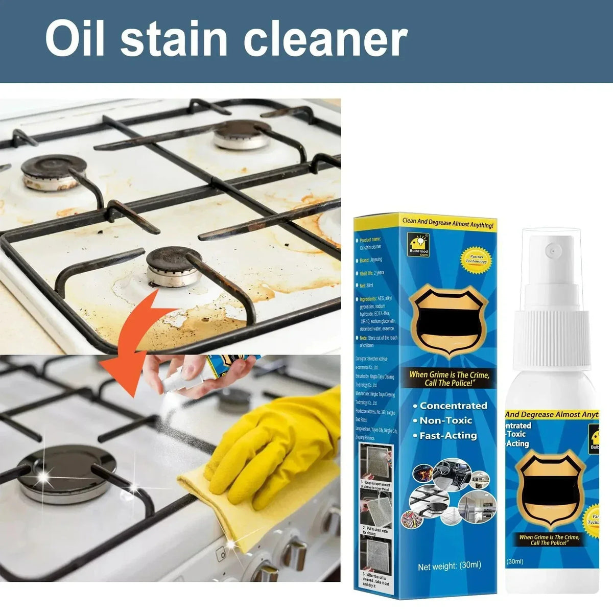 AntiGrease Schmierfett- Und Fettentferner Spray