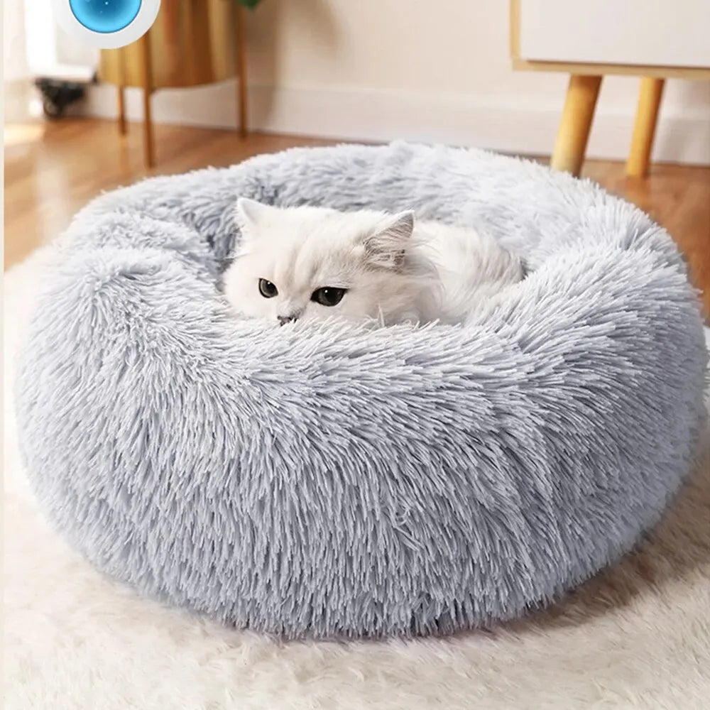 FurryBed Haustierbett Rund, Beruhigend und Waschbar