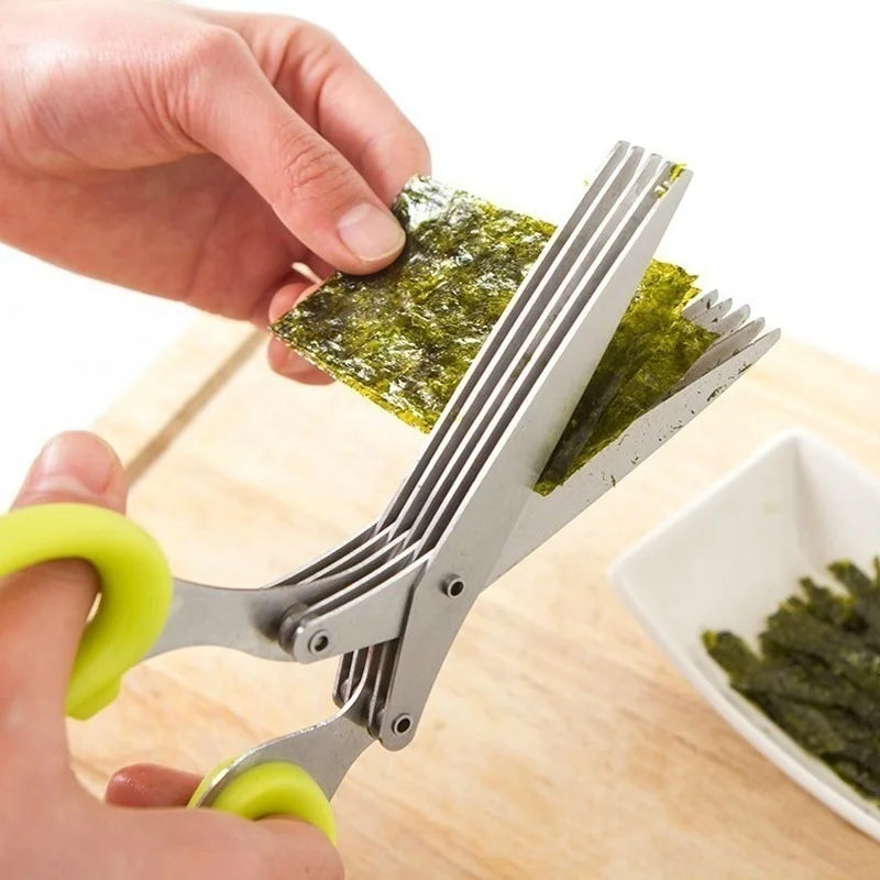 KitchenScissors 5-Klingen Küchenschere Für Kräuter Und Salat