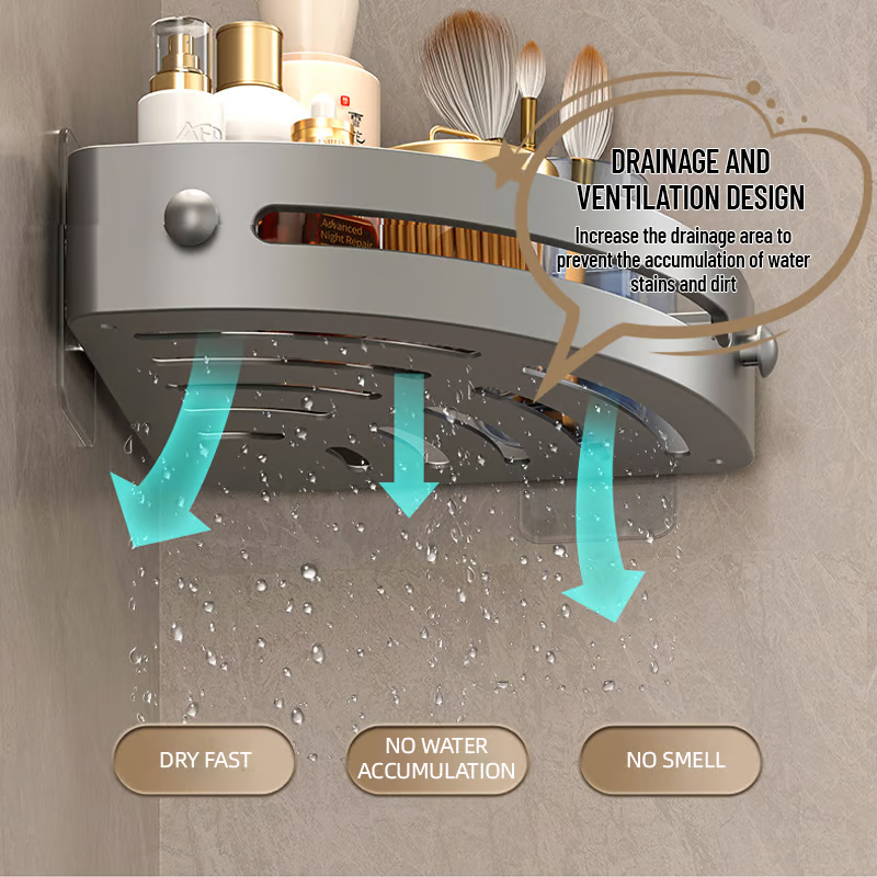TriangleShelf Stanzfreies Eckregal Für Dusche Und Bad