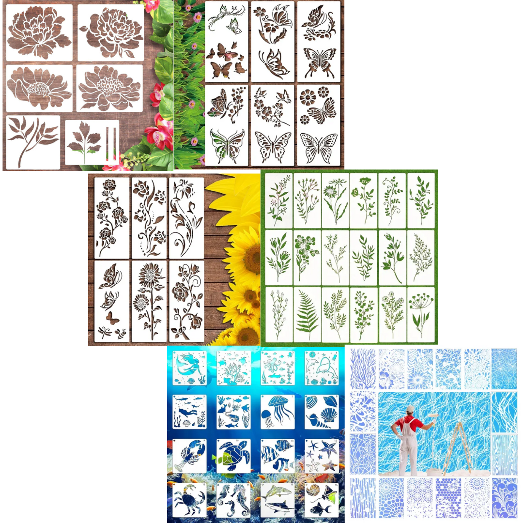 FlowerDecor – Wiederverwendbare DIY-Wandschablonen