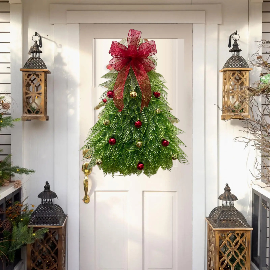 Weihnachtskranz Tür- und Wanddekoration – Klassisches Design