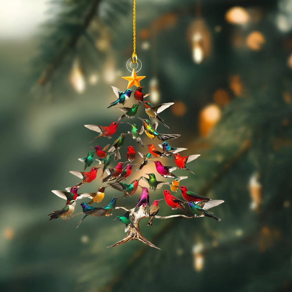 Christbaumschmuck Kolibri Acryl – Weihnachtsbaum Anhänger handgefertigt