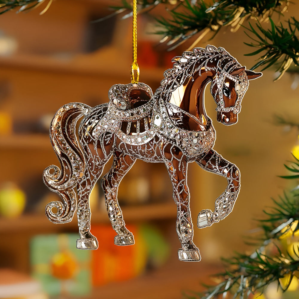 Pferd-Christbaumschmuck aus Acryl – Handgefertigt