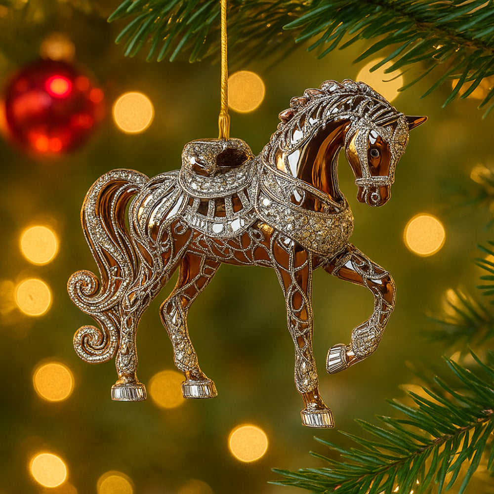 Pferd-Christbaumschmuck aus Acryl – Handgefertigt