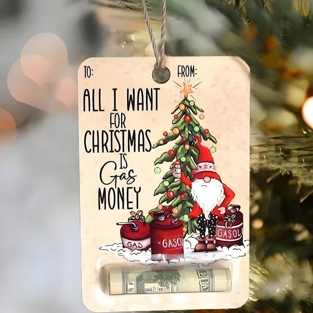 Geldgeschenk Halter Holz – Weihnachtskarte handgefertigt