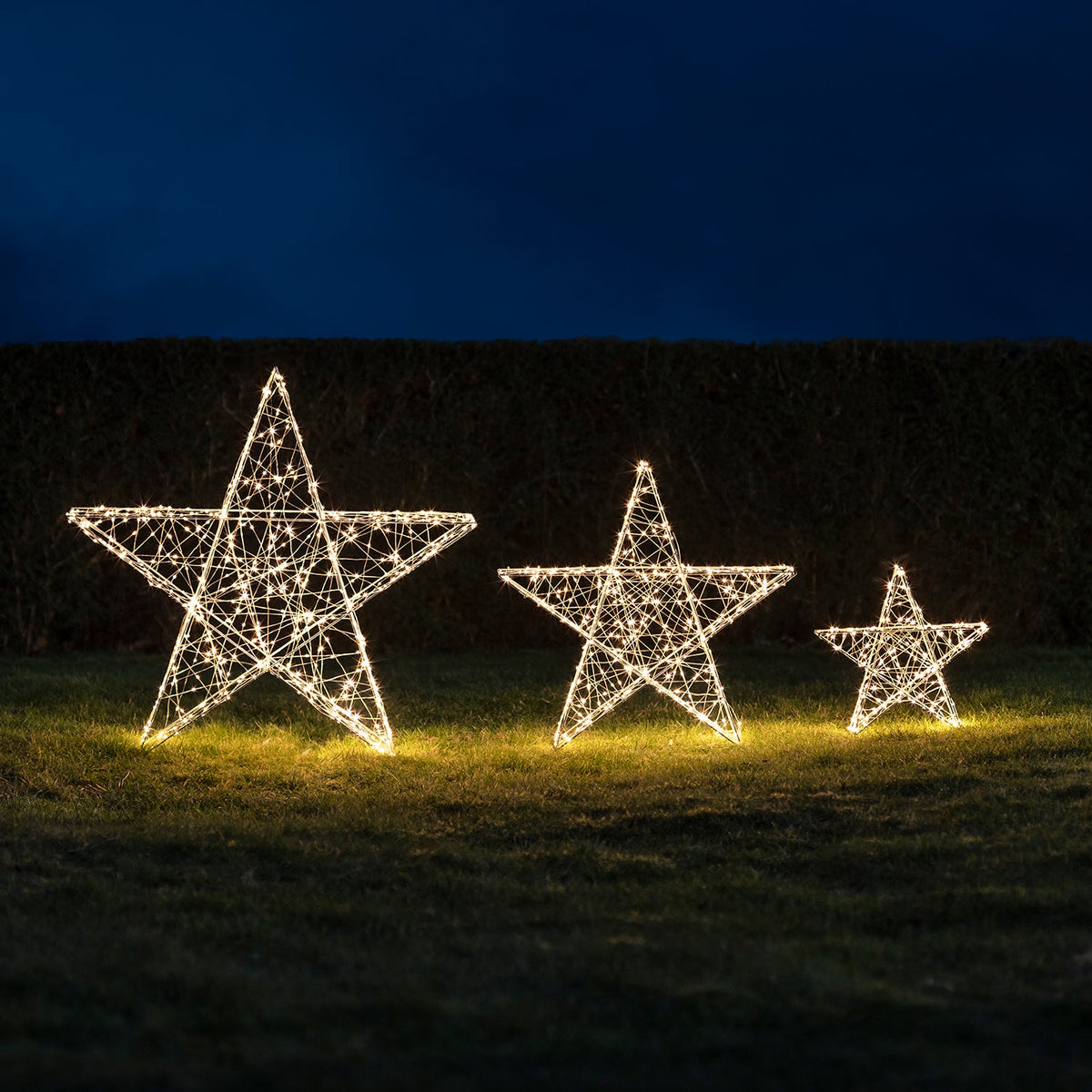 LED Stern 3D Weihnachtsdeko Außen – 35cm 8 Leuchtfunktionen