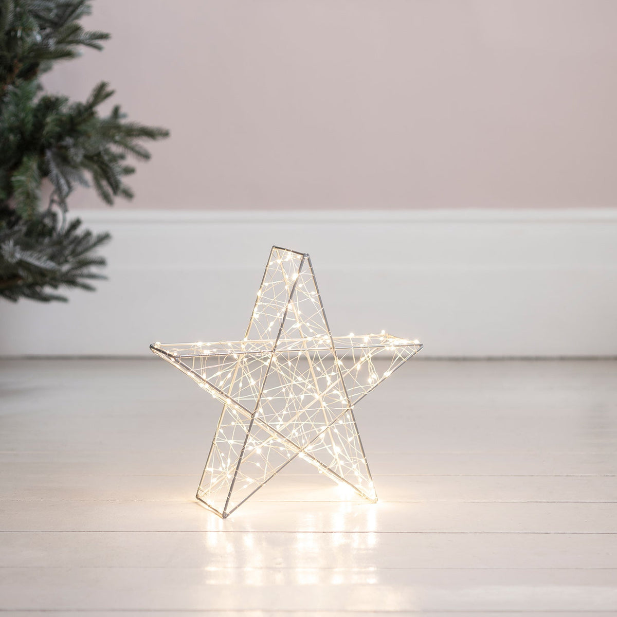LED Stern 3D Weihnachtsdeko Außen – 35cm 8 Leuchtfunktionen