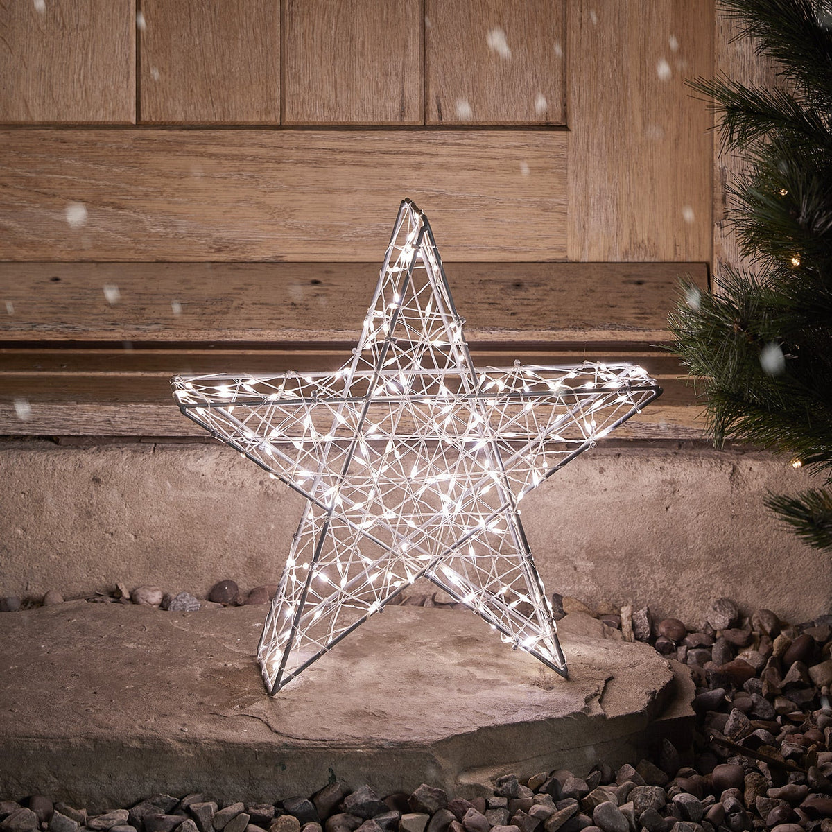 LED-Stern Bicolor Weihnachtsdeko – Außen 35 cm