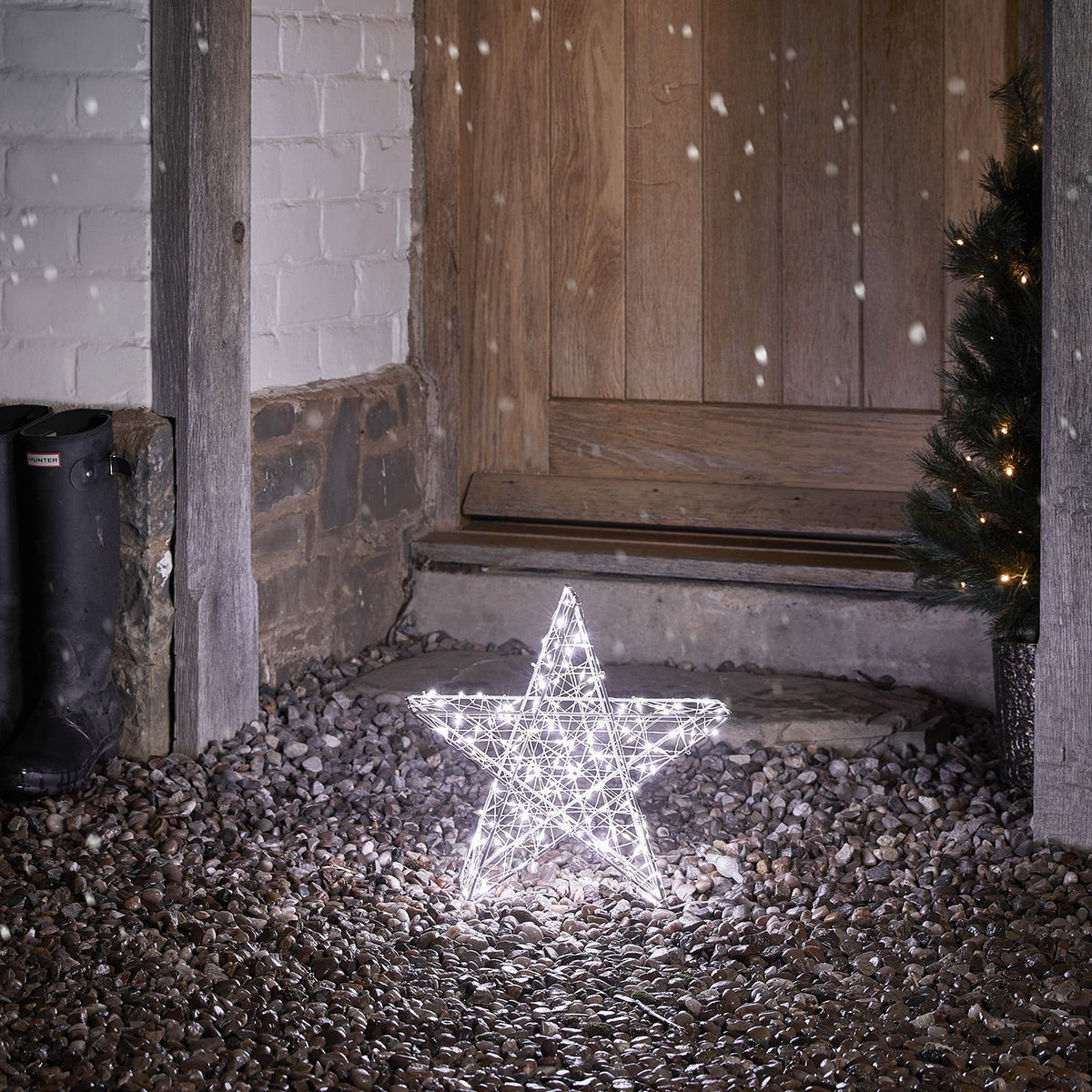 LED-Stern Bicolor Weihnachtsdeko – Außen 35 cm