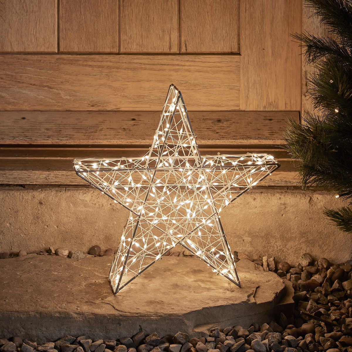 LED-Stern Bicolor Weihnachtsdeko – Außen 35 cm