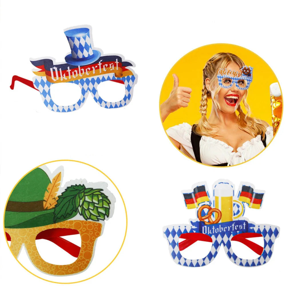 Oktoberfest Partybrillen 12er-Set Kunststoff, Wiesn Partyaccessoire