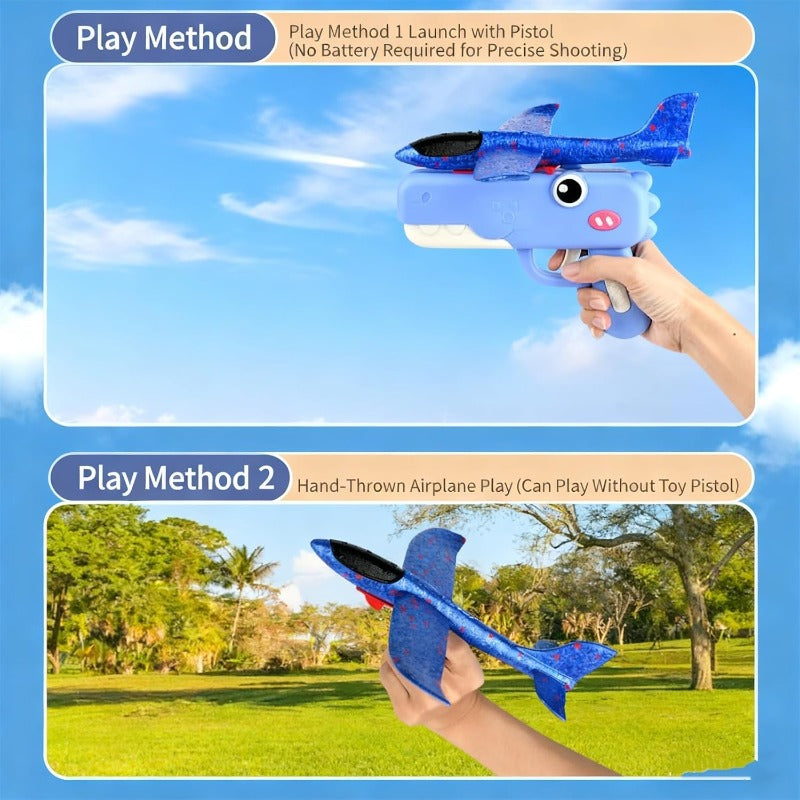DinoBlaster – Dinosaurier-Flugzeug-Launcher für Kinder