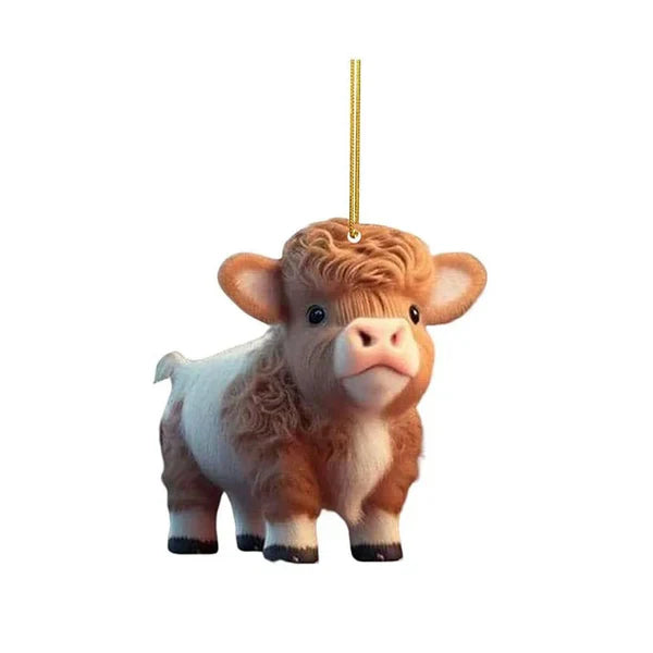 CowDecor Cartoon Kuh Weihnachtsbaum-Anhänger