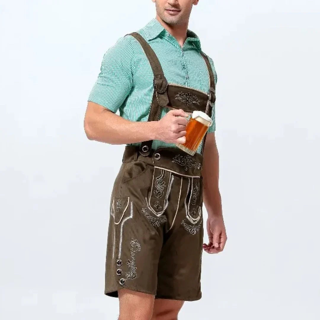 Lederhose Herren Oktoberfest, Trachten Lederhose Bayerischer Stil