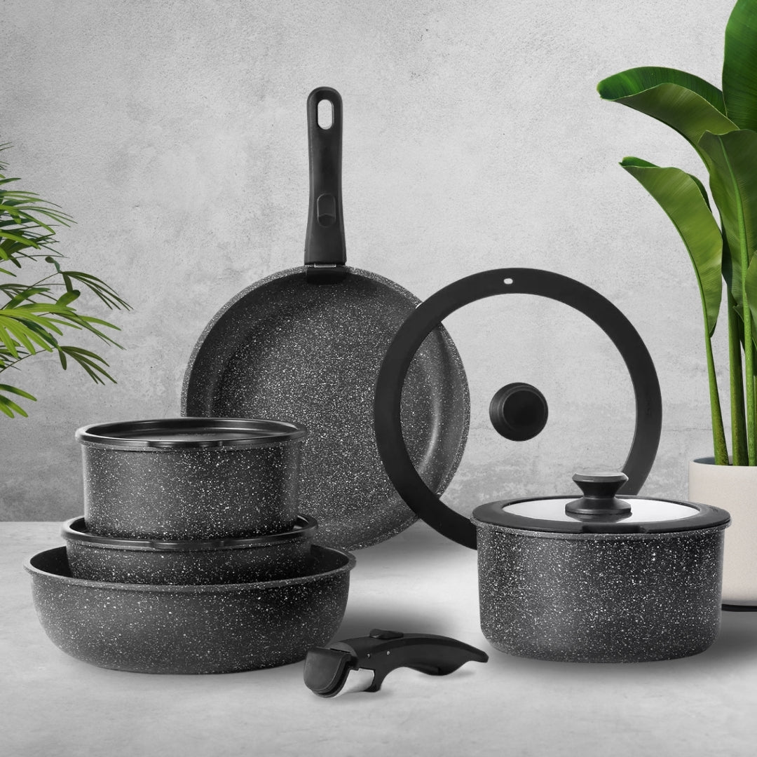 CeramicPans Keramik-Pfannenset Mit Abnehmbaren Griffen
