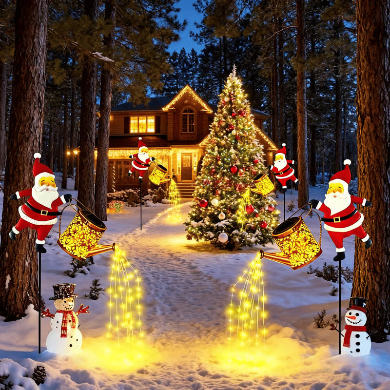 SantaKettle – Solarbetriebene Weihnachtsmann-Gartenleuchte
