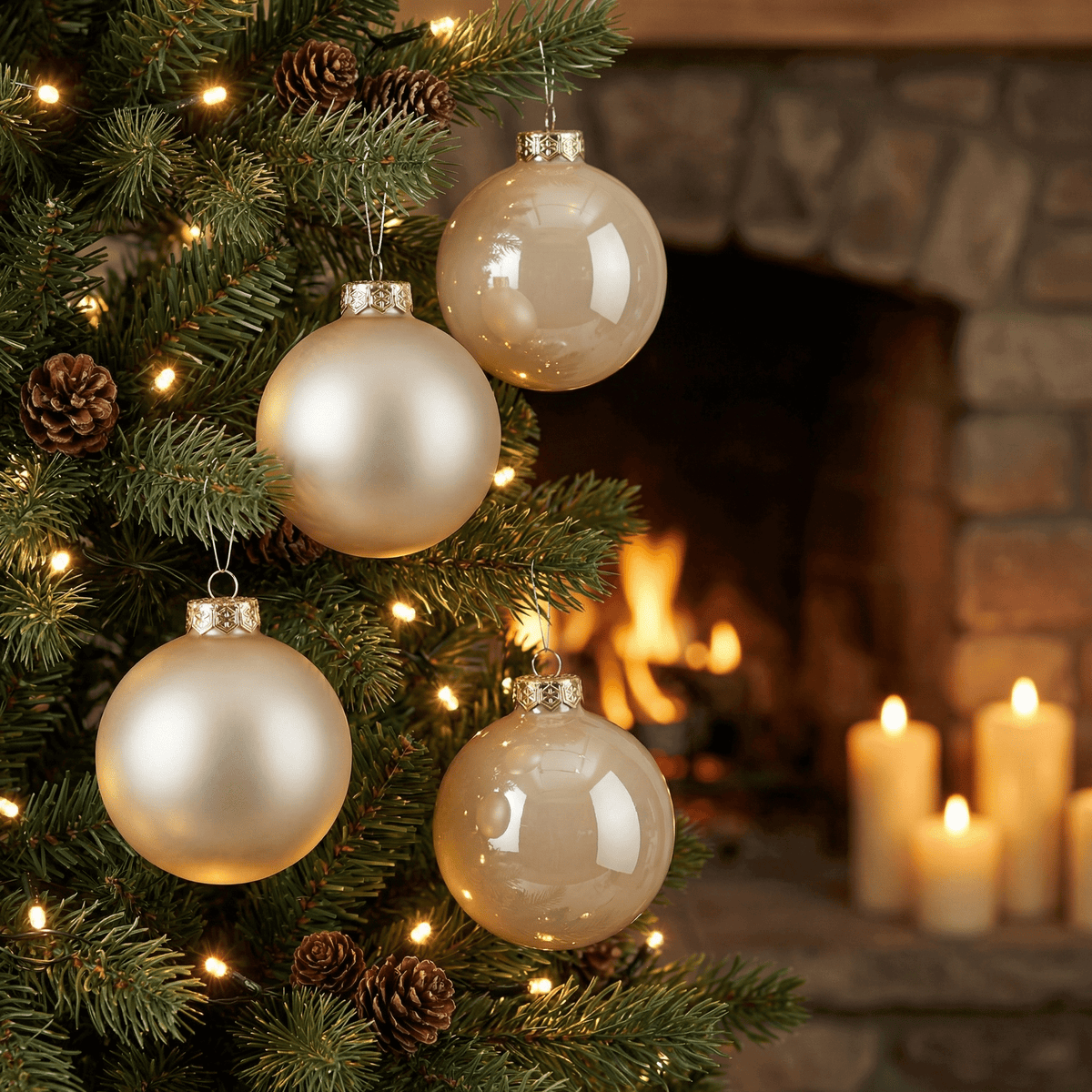 Weihnachtskugeln Perle Sparset – 3 Größen