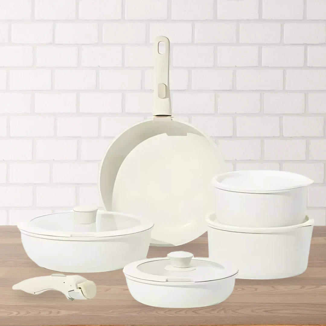 CeramicPans Keramik-Pfannenset Mit Abnehmbaren Griffen
