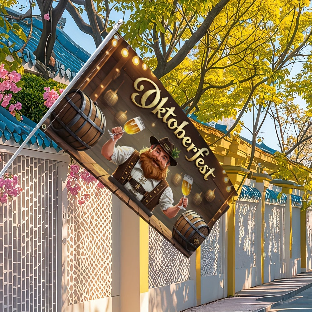 Oktoberfest Gartenflagge Bierfest-Motiv, Wetterfeste Deko