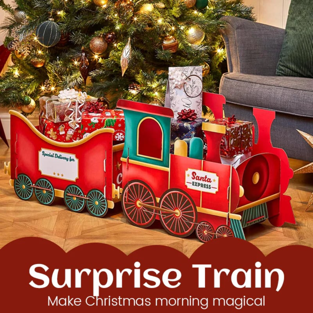 Weihnachts-Geschenkzug Lebkuchen-Design – Personalisierbare Zugdeko