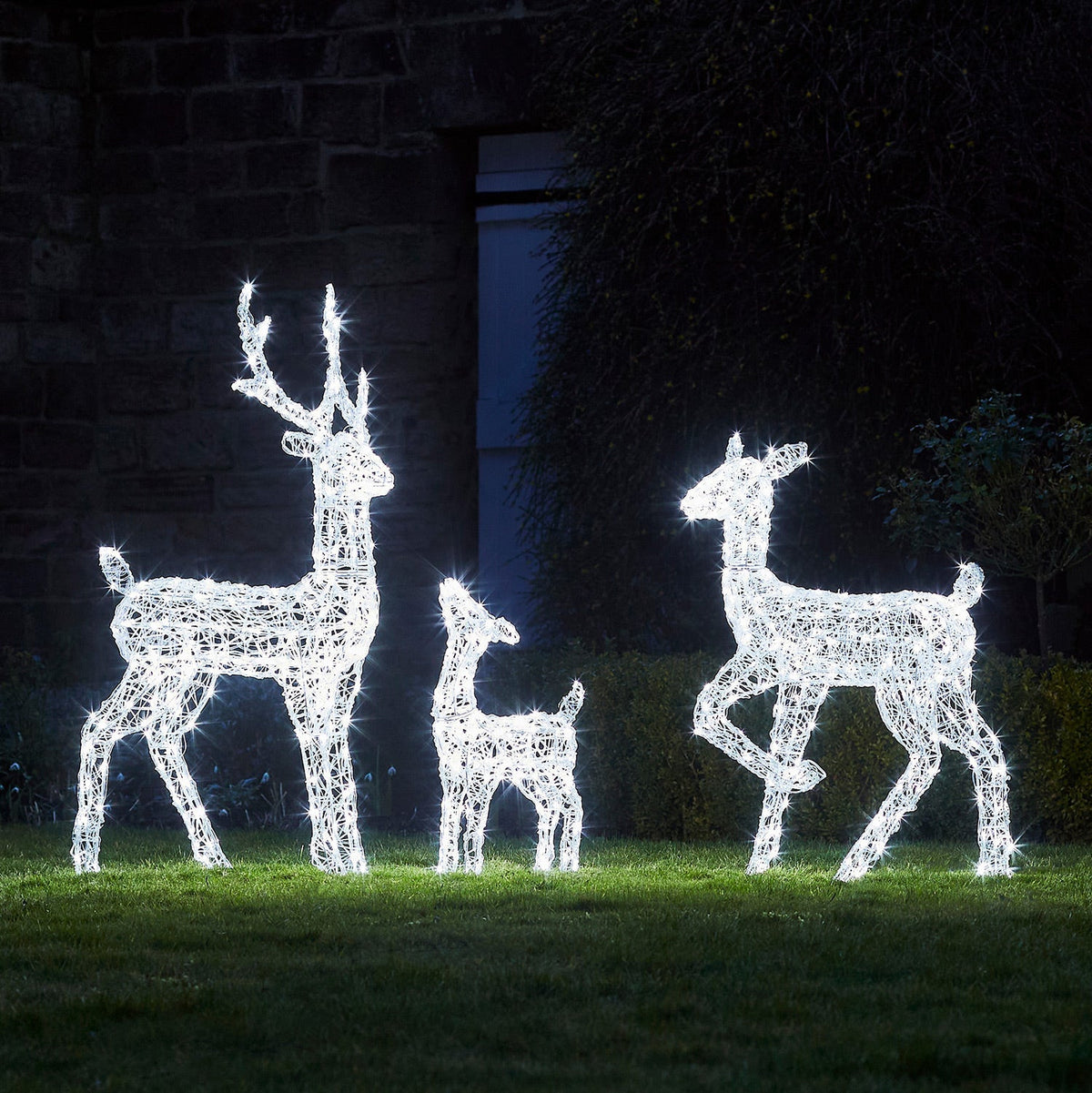 LED Rentierfamilie Outdoor – 540 LEDs, Timer-Funktion