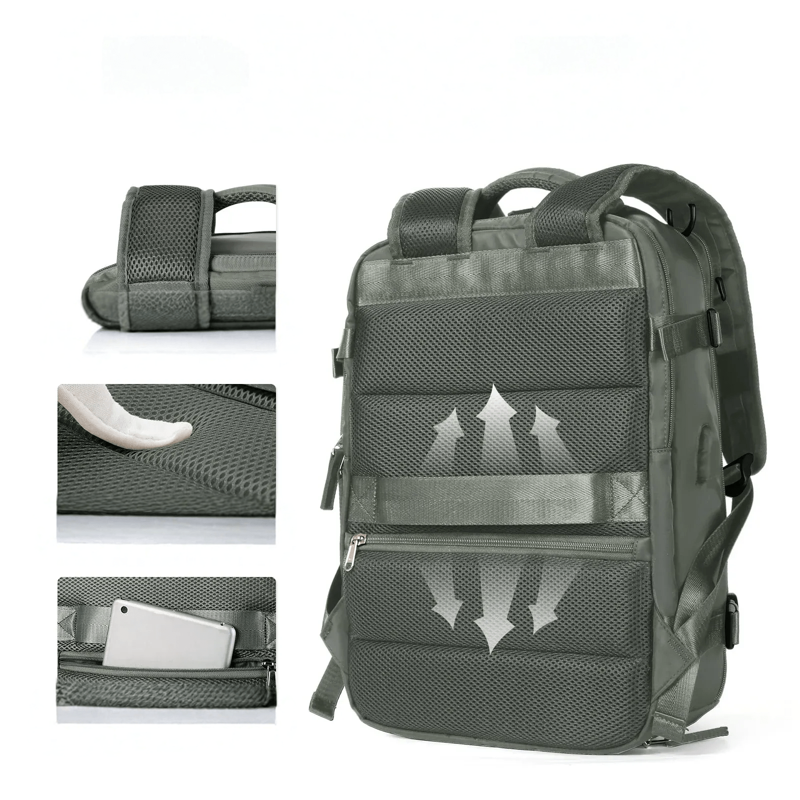 Givera Rucksack Farbe Schwarz Detailansicht