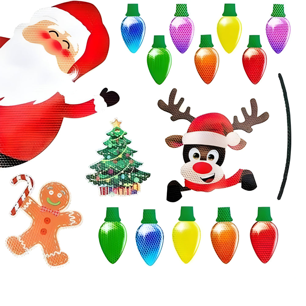 Magnetische Weihnachtsdeko Glühbirnen – Reflektierende Aufkleber