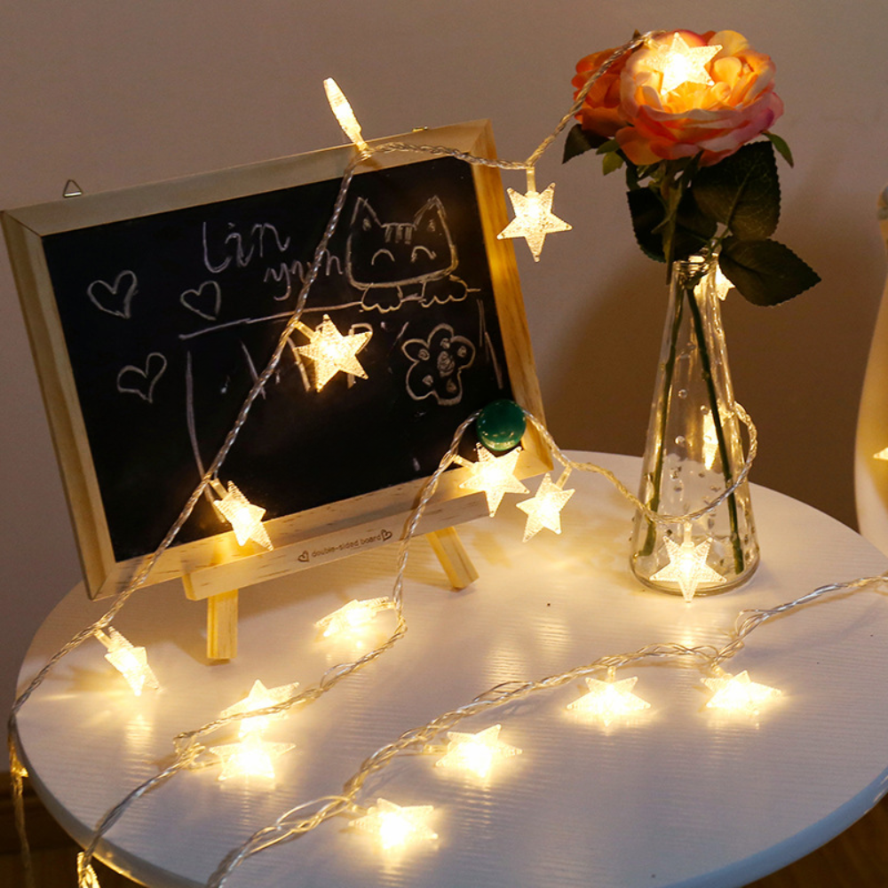 LED Lichterkette Stern Außen – Weihnachtsbeleuchtung mit Timer