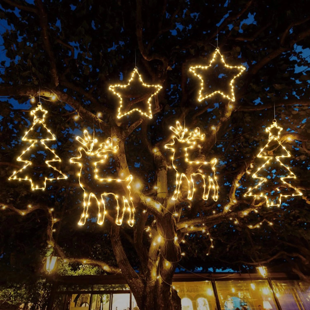 LED Stern Lichter Metall – Wand- und Fensterdeko Weihnachten