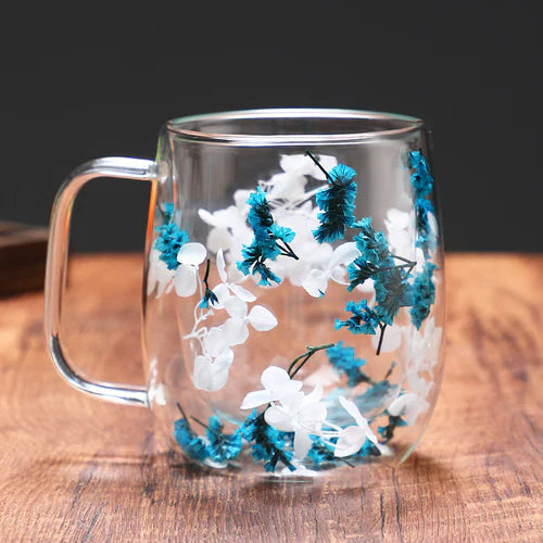 CrystalMug Doppelwandiges Glas, Isolierender Kaffeebecher