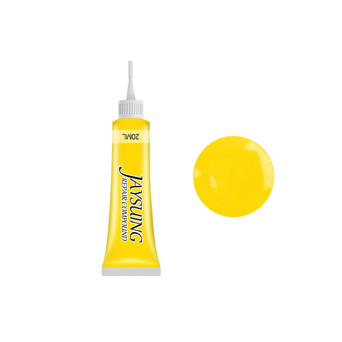 LeatherGel Farbe Gelb Tube und Farbmuster