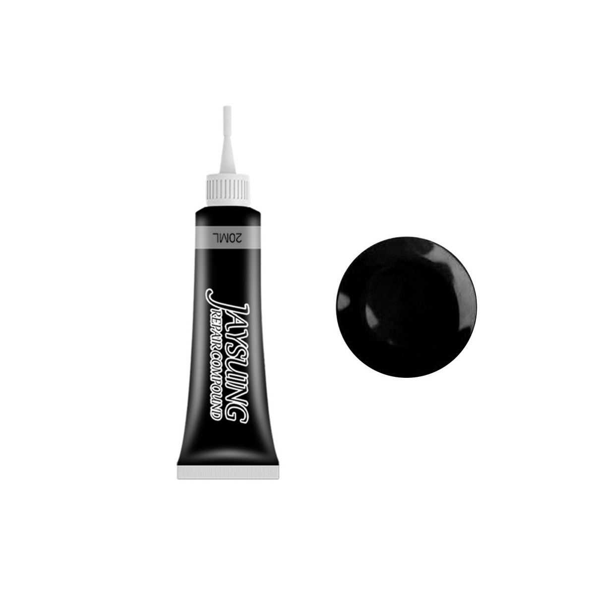 LeatherGel Farbe Schwarz Tube und Farbmuster