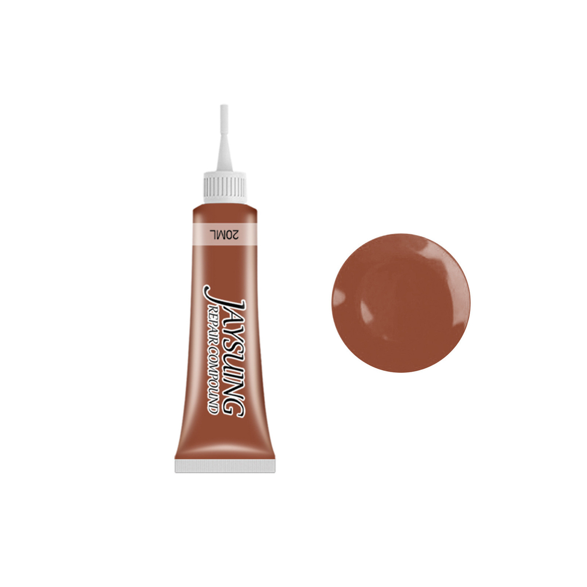 LeatherGel Farbe Schokolade Tube und Farbmuster