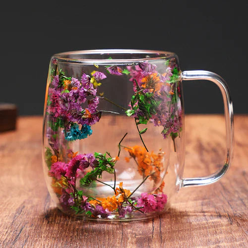 CrystalMug Doppelwandiges Glas, Isolierender Kaffeebecher