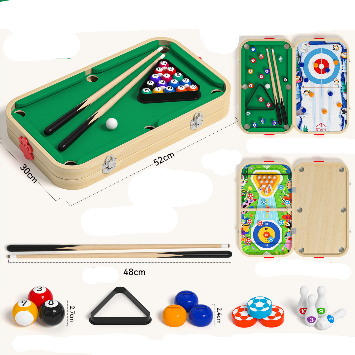 MiniArena 6-in-1 Tragbarer Mini-Spieltisch Für Familien