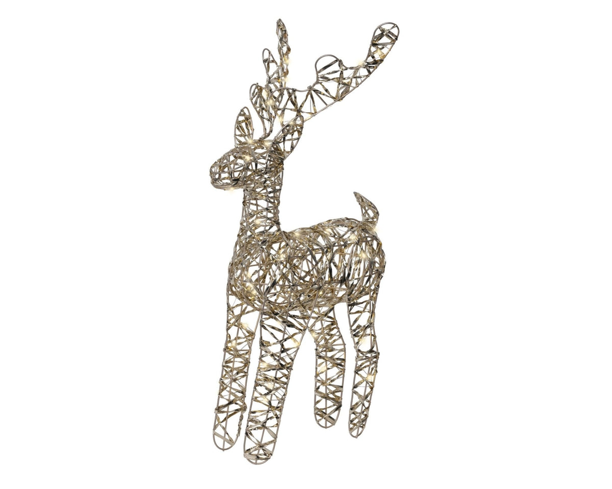 LED-Rentier Gold – Weihnachtsdeko Indoor 55 cm