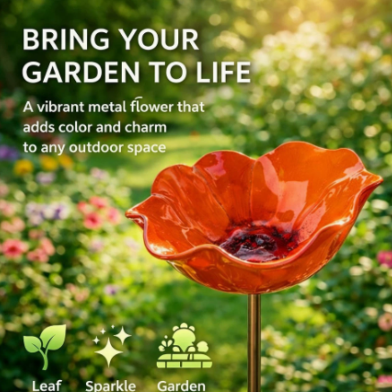 Blumenförmige Vogeltränke für Garten & Balkon