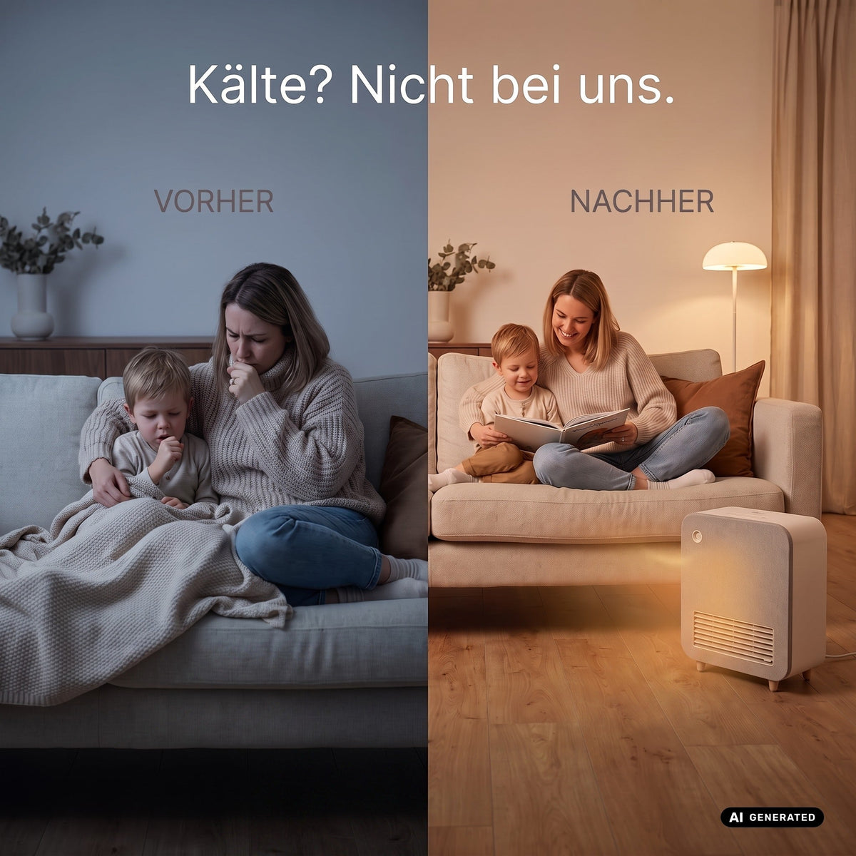 Apus Keramik-Heizlüfter mit Bewegungssensor