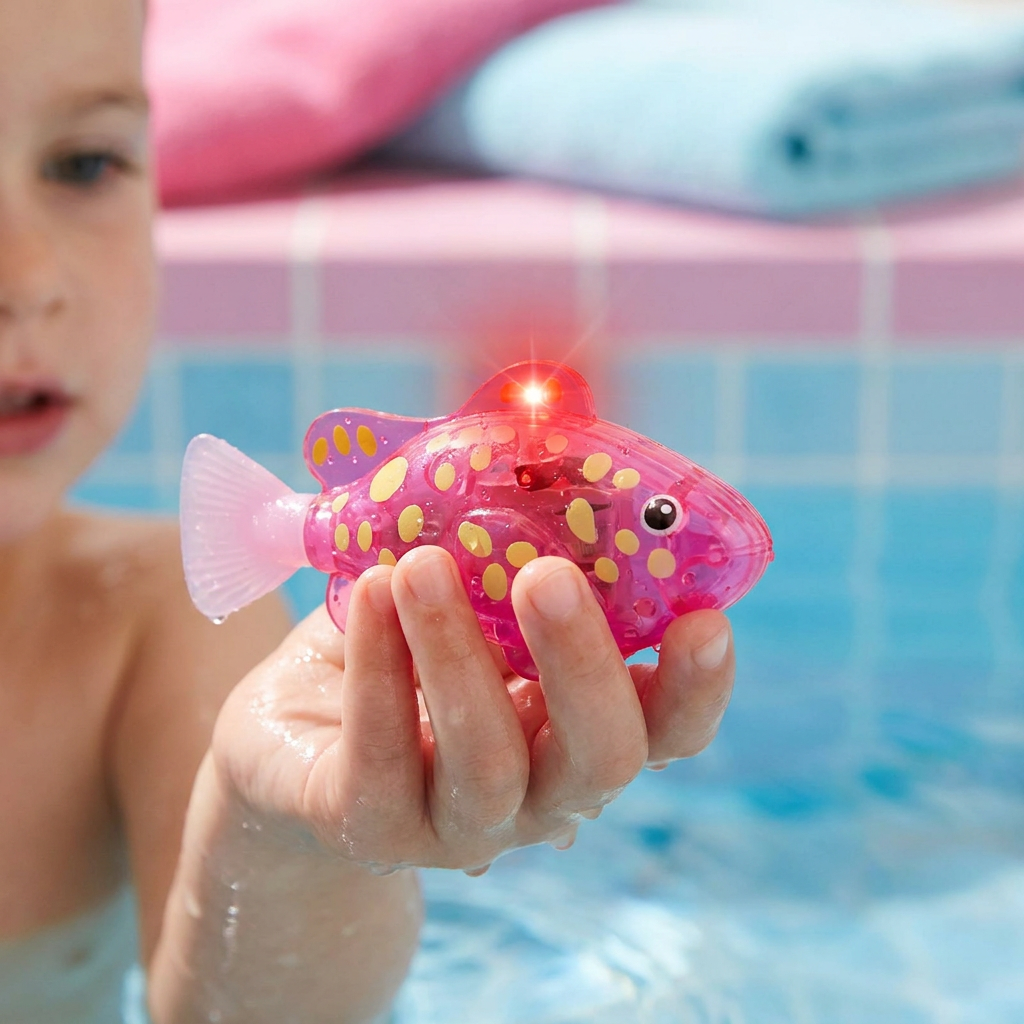 FloatingFish pinker leuchtender Fisch in der Hand