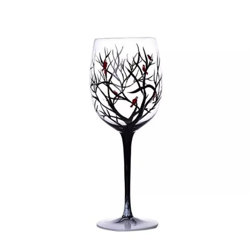 SeasonsGlass Handbemaltes Weinglas Vier Jahreszeiten