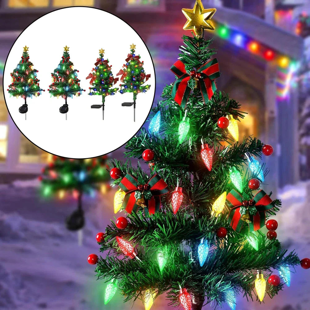 MiniTree – Solarbetriebene LED Weihnachtsbäumchen für Wege