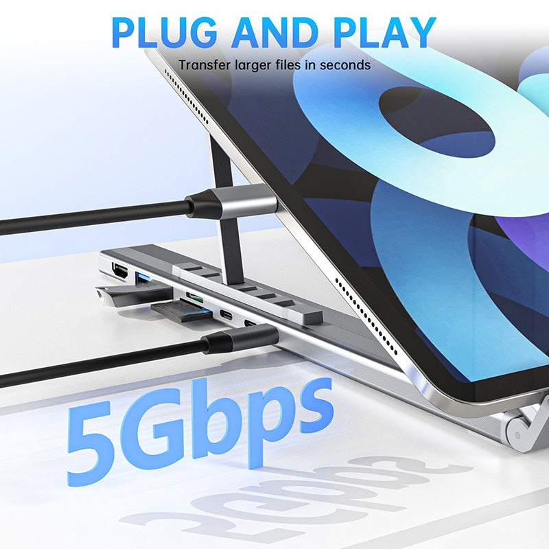 HubStand – Faltbarer Laptop-Ständer mit Multi-Port-Hub