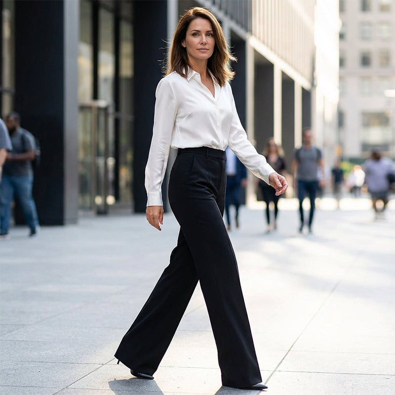 SuitTrouser Anzughose Damen Hochbund, Bequeme Passform