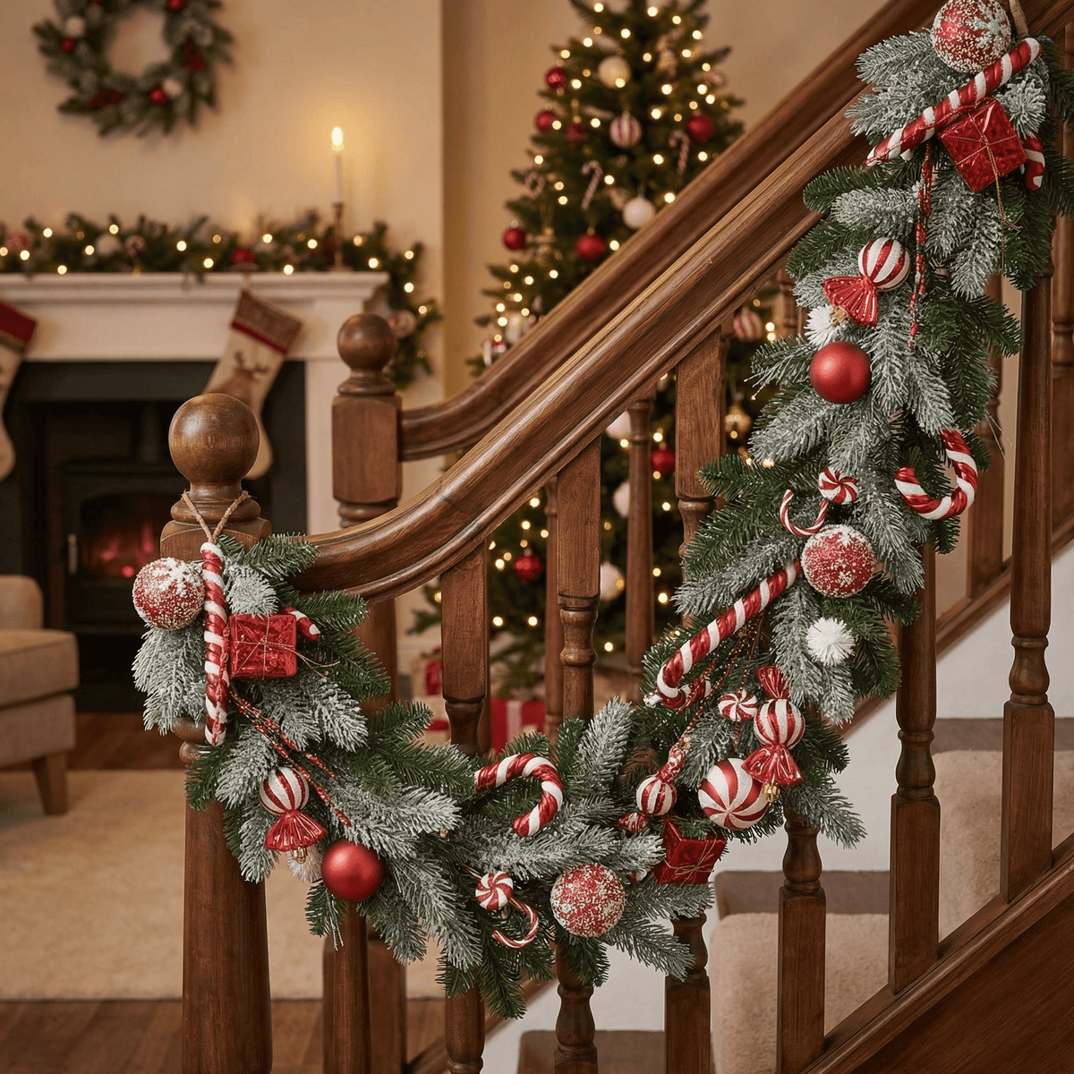 Tannengirlande "Sweet Candys" – Indoor 180 cm
