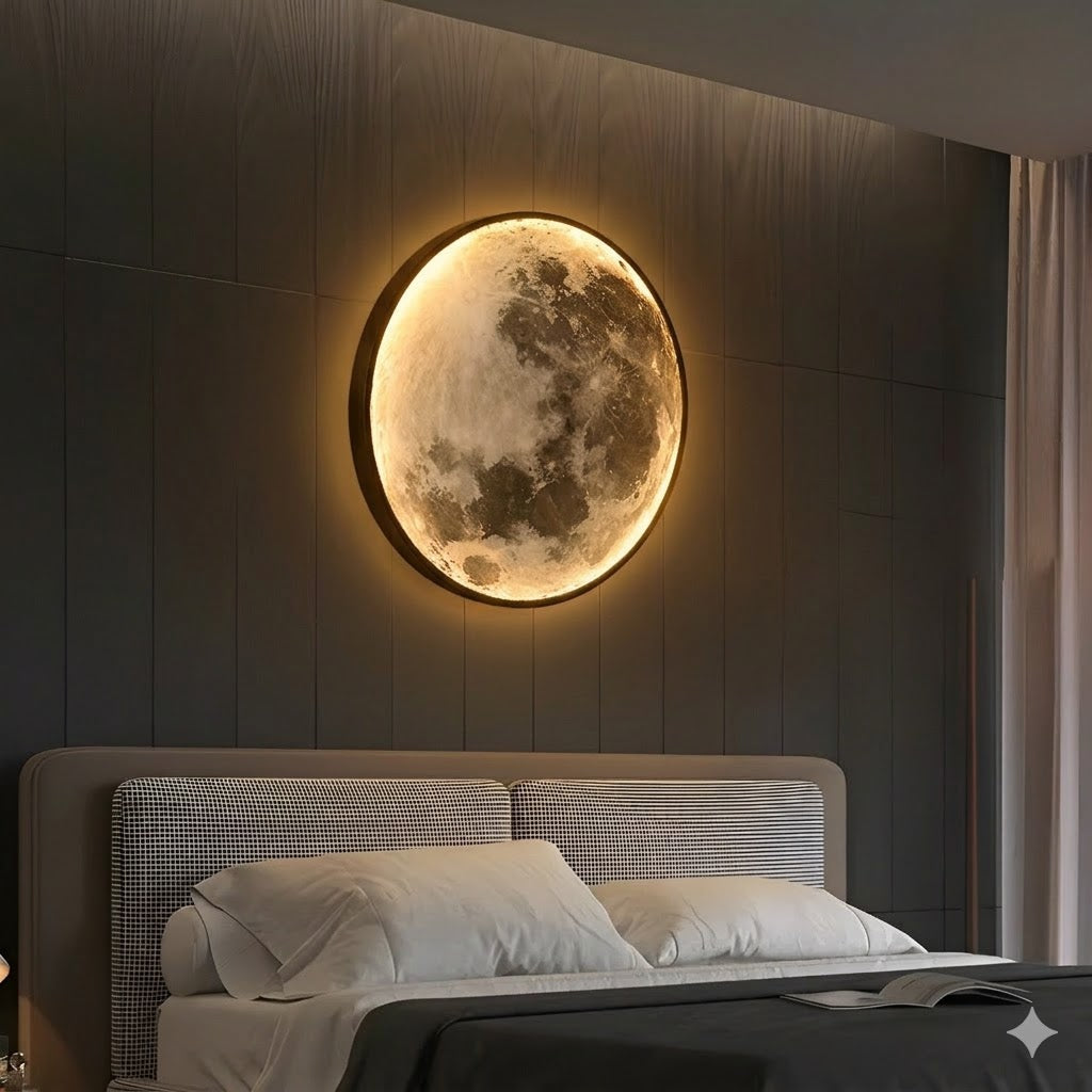 GlowingMoon 3D Mondlampe Mit Sanftem LED-Licht