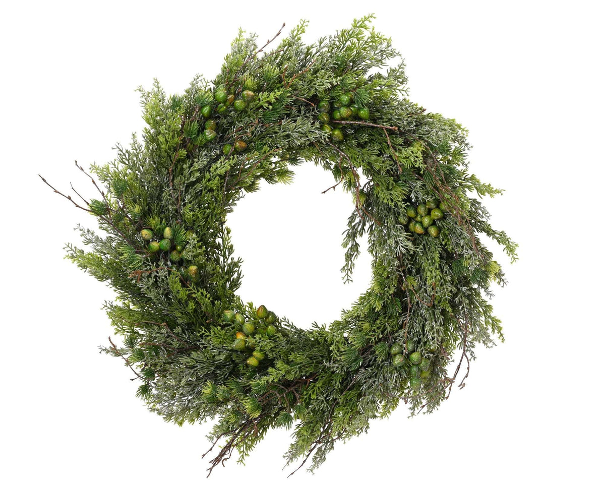Winterlicher Kranz Natur groß – Indoor 60 cm