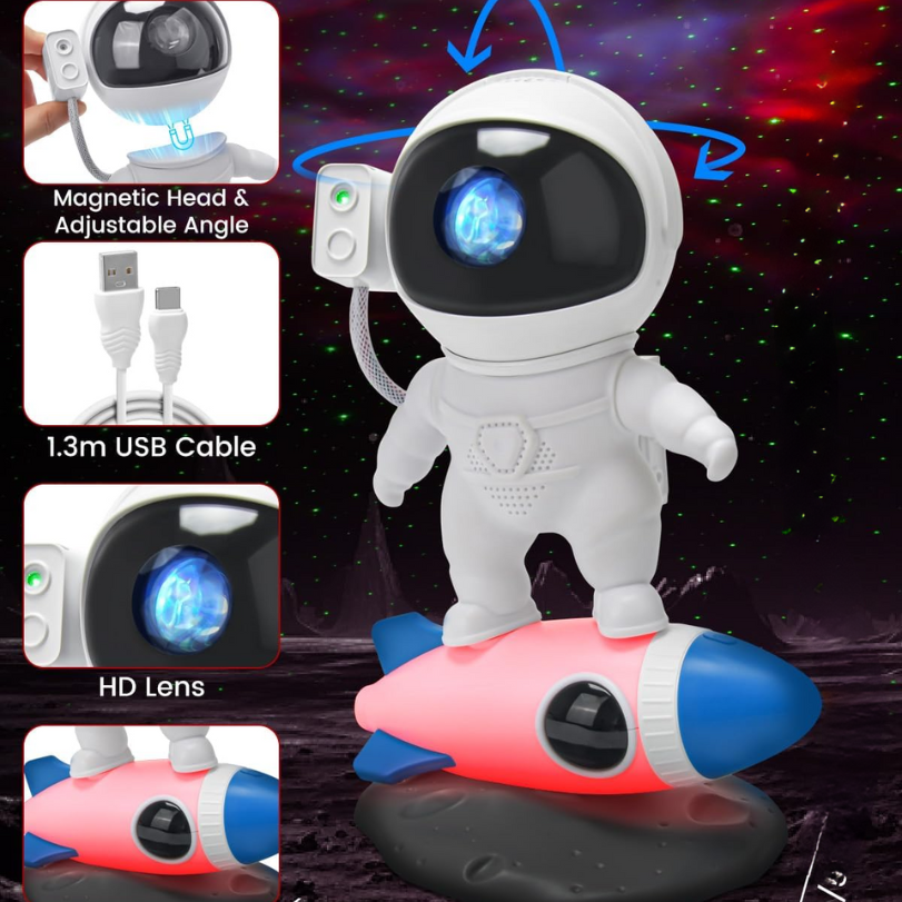 AstronautProjector LED Galaxie-Projektor Nachtlicht